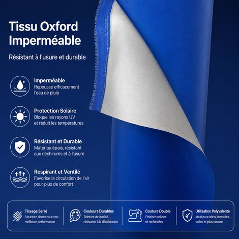 Housse de protection imperméable en tissu Oxford bleu roi pour équipement et mobilier bleu réf 5470 1 kg – Livraison gratuite