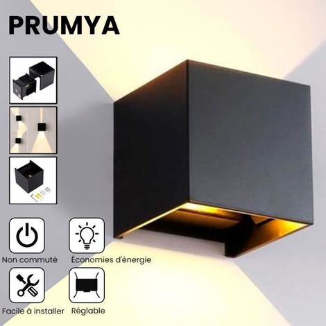 Applique Murale LED Extérieur/Intérieur PRUMYA avec Détecteur de Mouvement PIR IP65 - 12W (1/4)