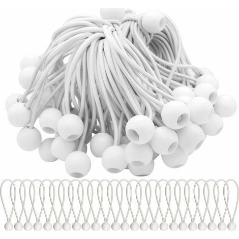Pack de 75 sandows à boules – Idéal pour sécuriser tentes, tentes de camping, bannières et bâches (1/5)