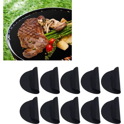 [Grillmatte] + [PTFE] + [10 Stück] + [Antihaftbeschichtung] Wiederverwendbare, rutschfeste und hitzebeständige PTFE-Grillmatte für den Grill (1/5)