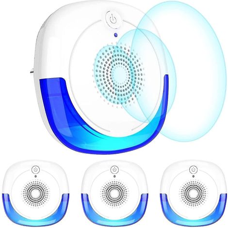 Répulsif anti-moustiques à ultrasons en 4 pièces, prise anti-moustiques, appareil électrique d'intérieur (1/5)