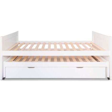 Cama nido compacta madera blanco 90x200 cm