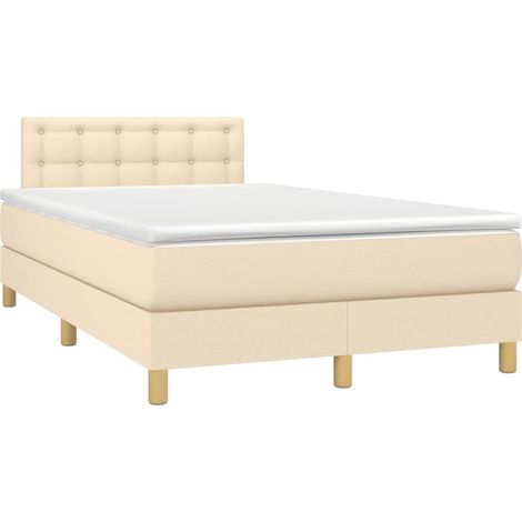 Maison Exclusive - Boxspringbett mit Matratze Creme 120x190 cm St