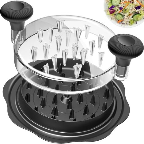 25,4 cm (10 Zoll) großer Küchenzerkleinerer, Fleischwolf, Hähnchenzerkleinerer, rutschfester Boden, ergonomischer Griff, schwarz