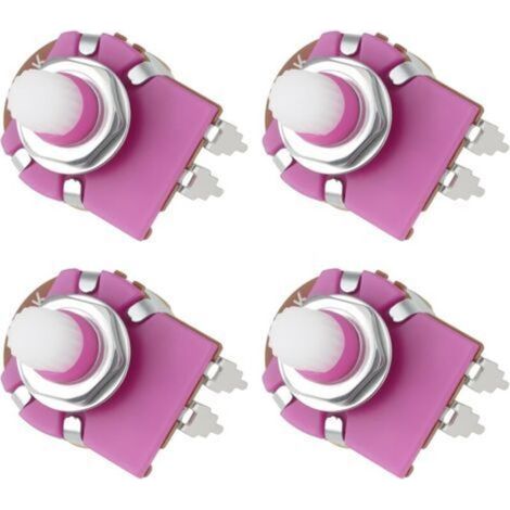 Lot de 4 Potentiomètres Réglables B500K 2 Broches 29 Mm pour Variateur de Lampe de Table