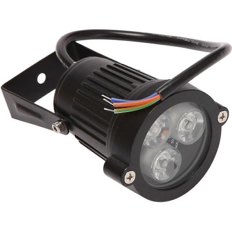 4 faretti da giardino a LED, 3W, 220V, con attacco a terra, impermeabili IP65, per l'illuminazione del giardino. (1/5)