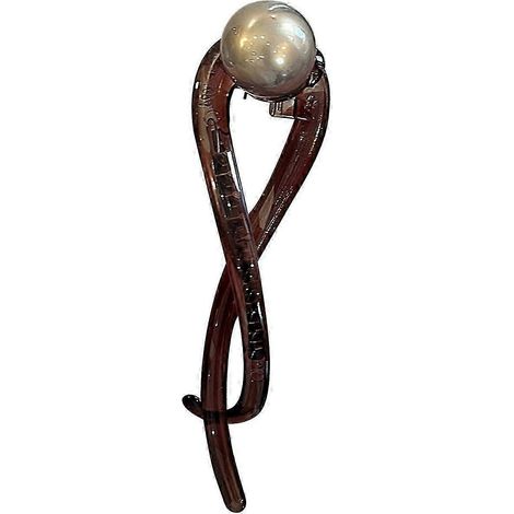 Ensemble de 1 ou 3 pinces à cheveux banane pour femme, antidérapantes, torsadées, avec fausses perles et boucle, style vintage français.-B (1/5)