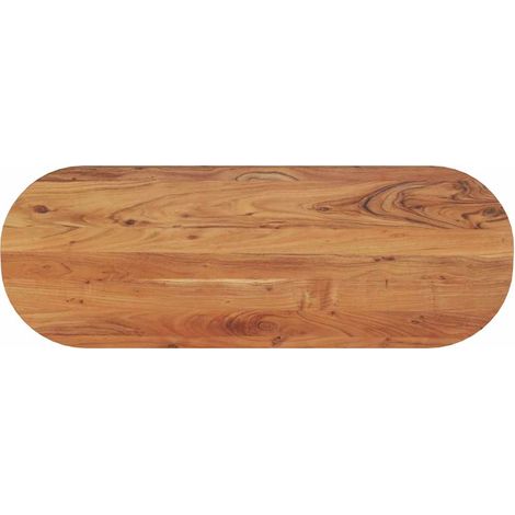 Tischplatte 140x50x2,5 cm Oval Massivholz Akazie