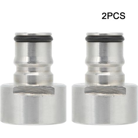 2 connecteurs en acier inoxydable pour fût à verrouillage à bille, kit adaptateur G5/8 pouces, conversion rapide pour brassage maison (1/5)