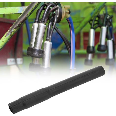 Accessoires pour machine à traire : tube court en caoutchouc de qualité alimentaire, ensemble de 4 pièces de gobelets à traire noirs. (1/5)