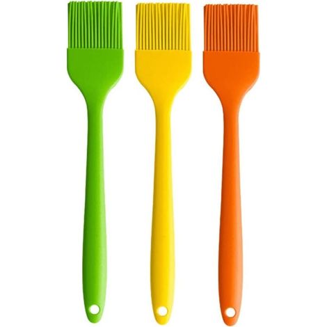 Brosse À Badigeonner - Brosse En Silicone Résistante À La Chaleur - Pour Cuisine Boulangerie Grill Barbecue - Lot De 3 (1/4)