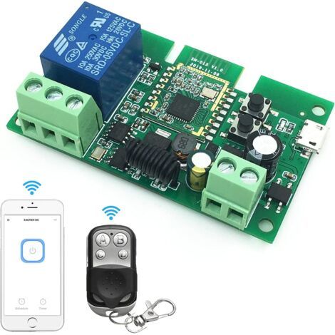 FITAGS Commutateur de Relais Intelligent ZigBee à 1 Canal 5-12V, Fonctionne avec Ewelink, Tuya Smart Life, Philips Hue, SmartThings, Alexa et Google Home (ZigBee Hub Requis) (1/5)