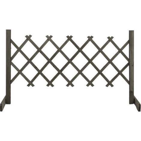 Treillis De Jardin - Cèdre Massif - 120x60 Cm - Extensible - Pour Plantes Grimpantes Et Délimitation De Jardin - 1 Pièce (1/5)