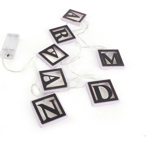 Guirlande Lumineuse en Bois à Lettres Ajourées Ramadan - Décoration LED pour Eid Mubarak et Décor Maison (1/5)