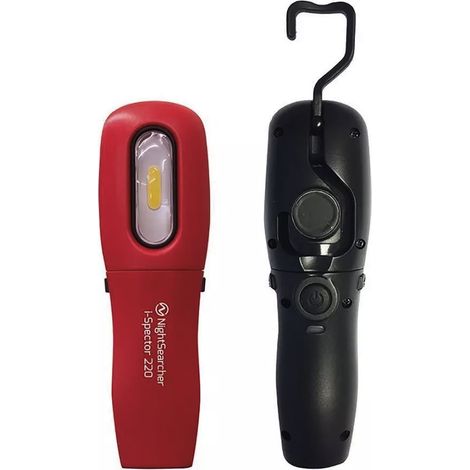 Nightsearcher Red 2.2W I-Spector 220 Rechargeable Cob Led Inspection Lamp 220Lm Red