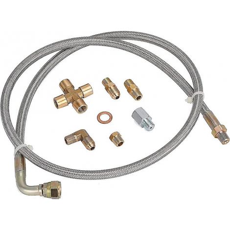 Kit universale per la linea di alimentazione dell'olio del turbocompressore, linea di ritorno dell'olio, linea di scarico dell'olio (1/2)