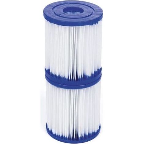 Cartucce filtranti Bestway 58093, confezione da 2, tipo I, cartucce filtranti Bestway 58093 tipo I, cartuccia filtrante tipo I per pompa piscina Bestway, filtro per piscina tipo I per la pulizia delle (1/5)