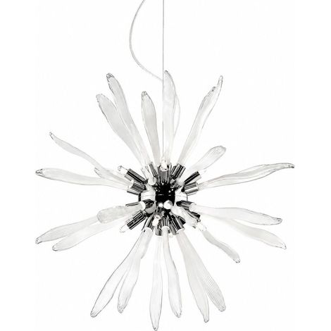 Suspension Buscemi, structure en verre, blanc (1/5)