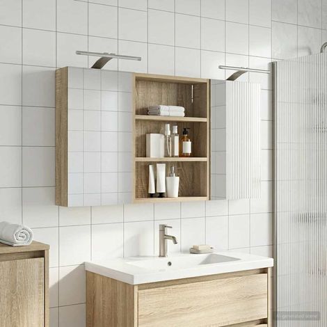 vidaXL  Bathroom Cabinet Set  3 pcs 100 x 10.5 x 50 cm Engineered wood