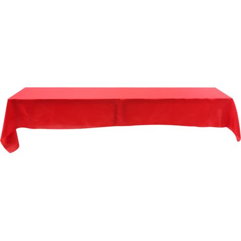 Nappe de Table 145x320cm Rouge, Résistante aux Taches pour Banquet Mariage Fête (1/5)