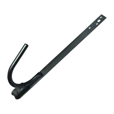 DIMOS - Crochet de sécurité plat MH inox 316 gris graphite RAL 7024 - 180 mm