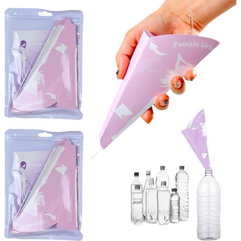 20pcs Female Portable Disposable Urinal, Waterproof Paper Pee Funnel for Camping, Travel, Hiking and Outdoor Activities (1/5)