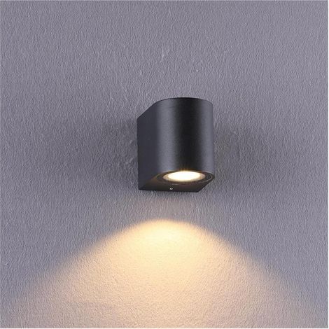 Applique murale/lampe de chevet - Applique murale pour chambre/salon - Douille ronde noire simple - 1