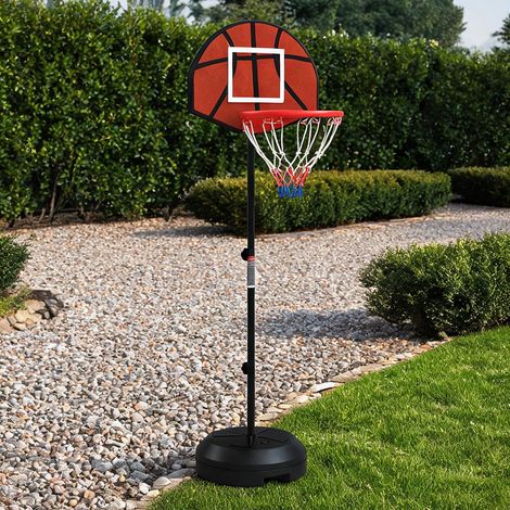 Panier de basket 2 en 1 réglable de 129 à 179 cm 38 x 38 x 179 cm (1/5)
