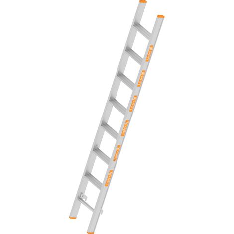 Layher TOPIC 1041 Allzweckleiter Oberleiter mit rutschhemmenden R12 8 Stufen (1/2)