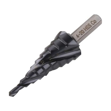Foret étagé en métal de 4 à 20 mm, 9 niveaux, foret conique en métal HSS M35, foret triangulaire pour acier inoxydable, tôle d'aluminium, fer, plastique, PVC, bois (1/5)
