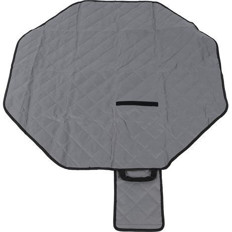 Tapis d'entraînement et pipi chien multifonction imperméable anti-fuite lavable absorbant 121x103 cm en tissu Oxford 600D fond TPU gris pour parc cage sol lit canapé 1 pc (1/5)