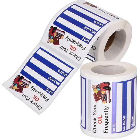 Oil Change Reminder Stickers Waterproof Adhesive Design 2