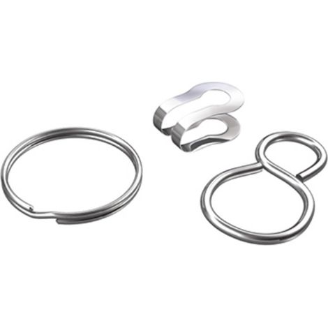 dörner + helmer 4810184 Set Zubehör für Kugelketten Messing vernickelt    10 St.