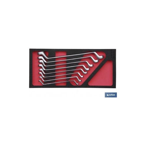 8-teiliges Sternschlüsselmodul 393 x 180 mm, passend für Cofan-Werkzeugschublade