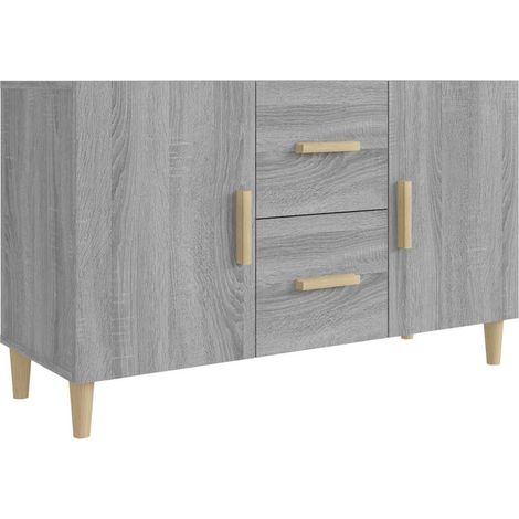 vidaXL Sideboard Grey Sonoma 100x36x60 cm Engineered Wood
