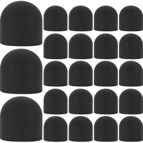 50 embouts de rechange en silicone pour stylet tactile capacitif-0.80X0.80X0.78CM-Black (1/2)