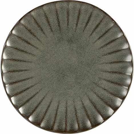Serax Inku Flache Platte Steinzeug grün 18 cm