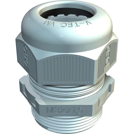 OBO Bettermann Pressacavo completamente metrico M50 poliammide grigio chiaro RAL 7035, 2022874