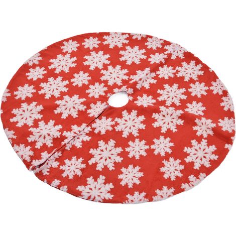 Jupe de sapin de Noël blanche à motif flocons de neige, tapis de sapin pour décorations de fêtes de fin d'année, 122 cm / 48 pouces (1/5)