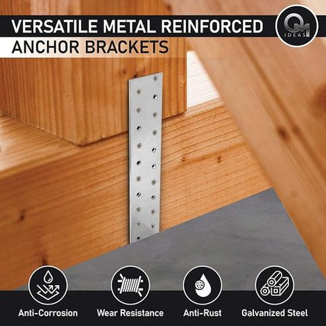 Ancrages Plat 200 x 40 x 40 Raccord d'angle En acier galvanisé (1/3)