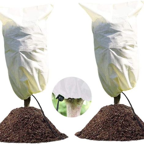 2 Pack Hivernage Plante, Housse Hivernage Plante, Protection Plantes,100 x 80cm Housse d’Hivernage, Housse de Protection pour Plantes Housse d'hivernage Réutilisable