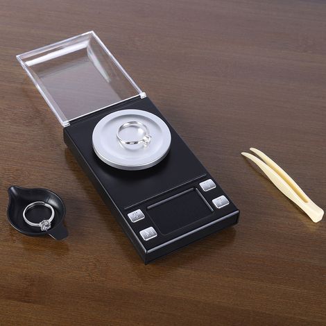 Balance numérique portable haute précision 0.001g, LCD mini pour peser bijoux or pilules, 20g/0.001g (1/5)