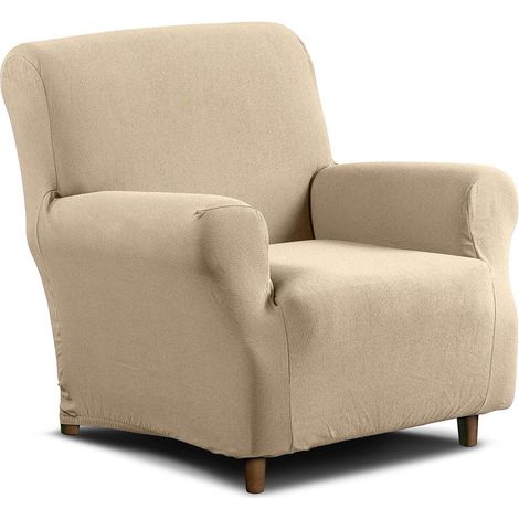 Housse de canapé élastique en Coton, Housse de Fauteuil 1 Place avec accoudoirs pour fauteuils avec Dossier Haut jusqu'à 110 cm, Housse de canapé ajustée à la Forme des canapés, Amovible (1/2)