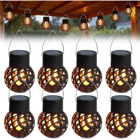 Lampes Solaires Extérieur À Suspendre Effet Flamme Lanterne Solaire Extérieure LED pour Jardin Terrasse Pelouse Éclairage Solaire Jardin (1/5)