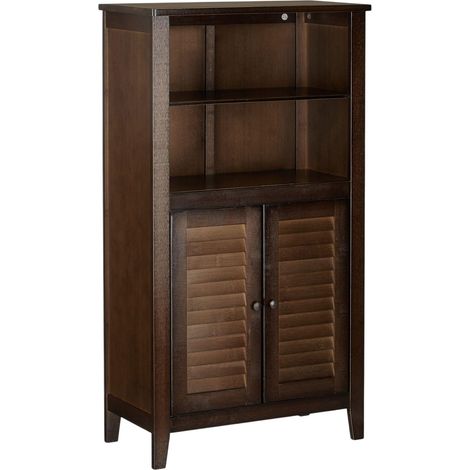 Mueble de baño independiente mueble de almacenaje de 92 cm bambú marrón 130000285 (1/3)