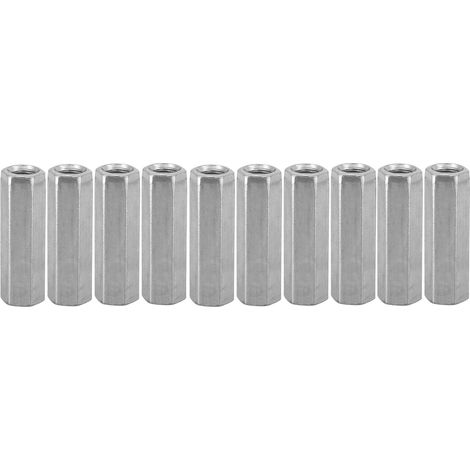 10 Pcs M8 Long Rod Écrou Hexagonal En Acier Au Carbone Vis Entretoise Manchon Fileté Attaches M840 (1/5)