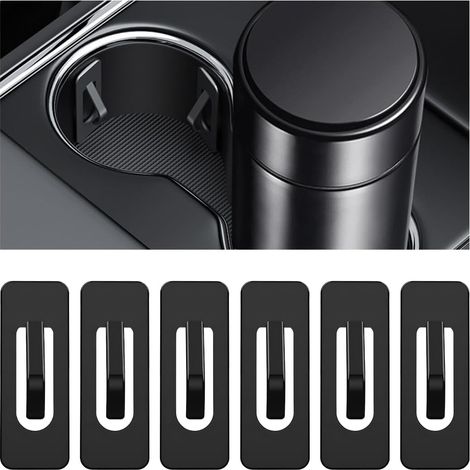 Juego de 6 adaptadores reductores para portavasos de coche: limitadores antideslizantes para vasos (compatibles con SUV).