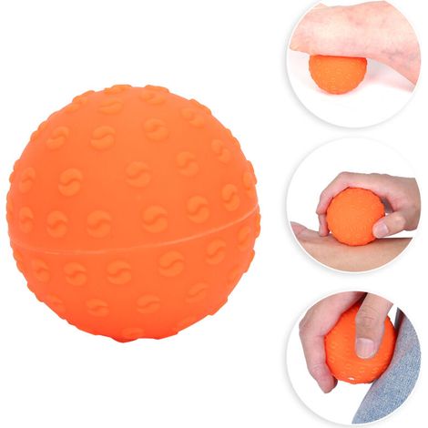 Balle de Massage Myofasciale en Caoutchouc - Récupération Sportive, Yoga et Douleurs Musculaires - Orange (1/4)
