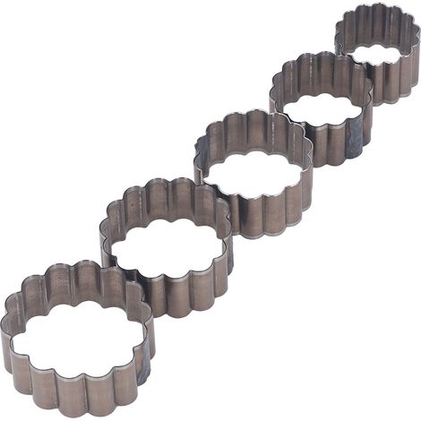 Lot de 5 emporte-pièces fleur en acier allié pour cuir découpe manuelle artisanat DIY (1/5)