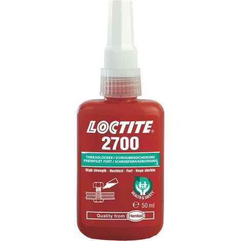 Frein filet Loctite Vert Loctite 2700, Durcissement 24 h, 50 ml Force : Fort ( Prix pour 1 ) (1/5)